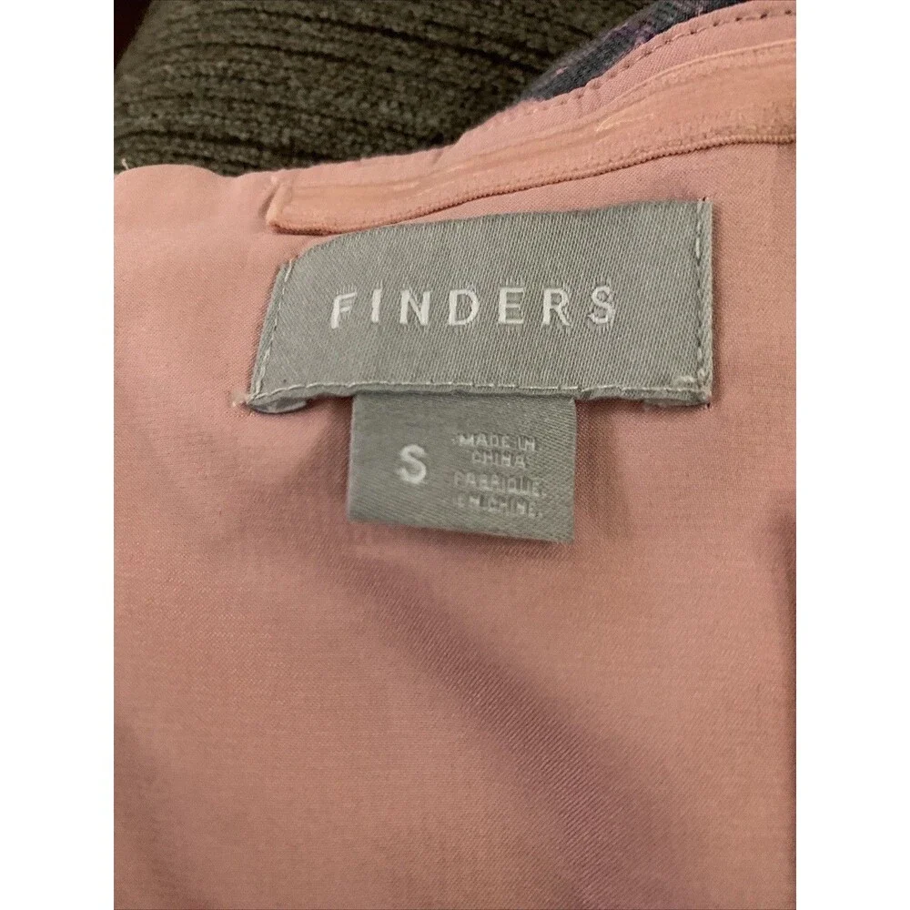 Finders Keepers Floral Twee Mini Dress Pink Linen Blend Square Neck Small Summer - Picture 13 of 16